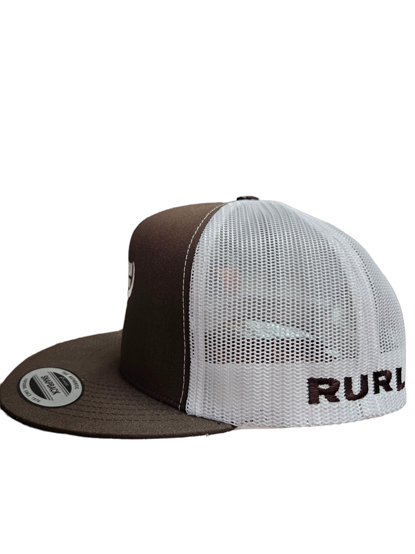 Haralson Hat Co Skull Brown/White